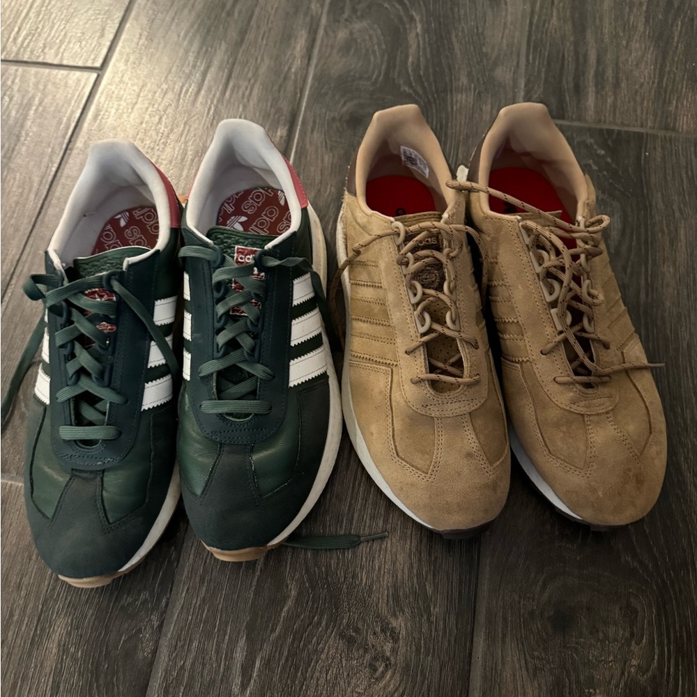 2 pair bundle of Adidas Men’s sneakers! Size US 10.5! One new, one barely used!